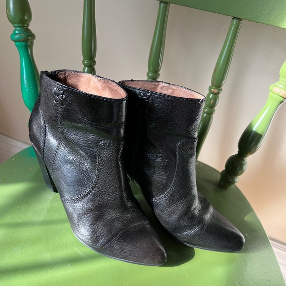 Miz Mooz Black Heeled Booties - Picture 4 of 7